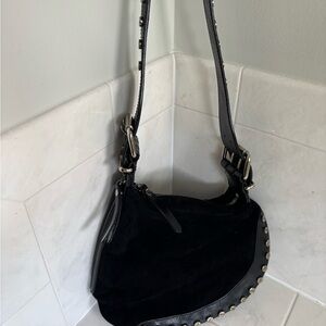 Elegant Black Studded Shoulder Bag